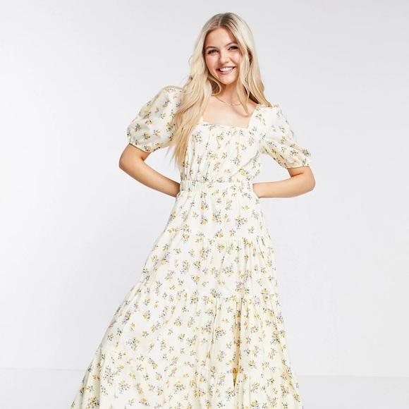 ASOS Dresses & Skirts - NWT Cotton Tiered Maxi Dress In Ditsy Floral Print